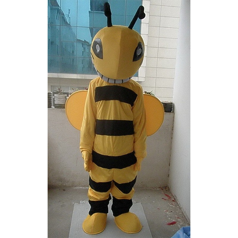 Costume mascotte abeille : costume de mascotte abeille jaune pour homme !