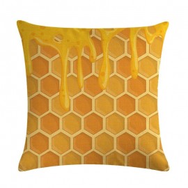 Housse de coussin carré avec motifs abeille - modele 25