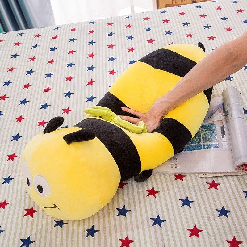 Peluche abeille oreiller ou coussin doux et mignon 3 tailles
