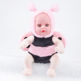 Poupon habillé en abeille 35cm pour enfants rose pale