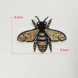 dimensions lot 6 patchs abeille pour la décoration intérieure