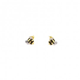 Paire de boucles d’oreilles avec abeille très mignonne en argent Sterling 925