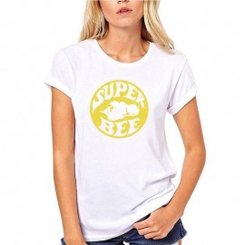 T-Shirt Femme Abeille Super Bee à manches courtes Blanc