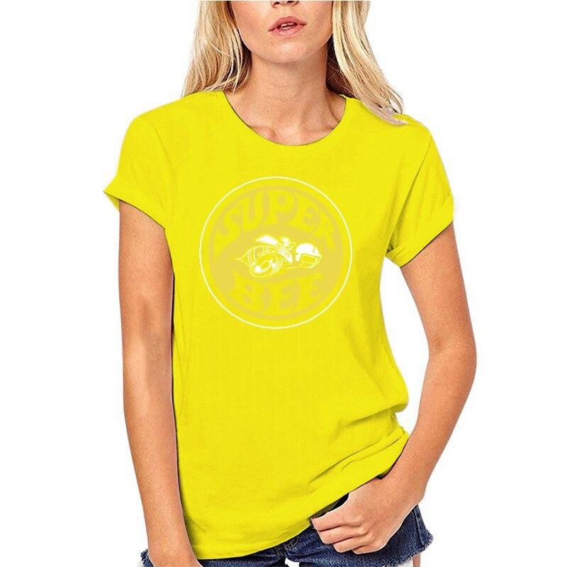 T-Shirt Femme Abeille Super Bee à manches courtes Jaune