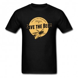 T-shirt Vintage Abeille Homme Save The Bees Noir