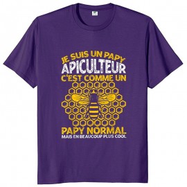 T-shirt Vintage Apiculteur Papy Apiculteur violet