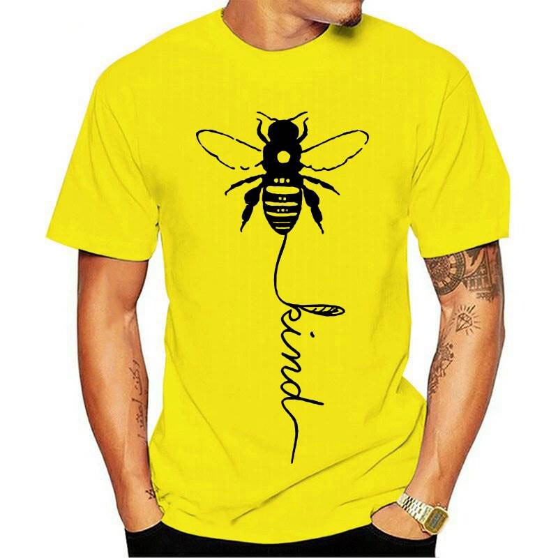 T-shirt Abeilles pour Homme Bee Kind jaune