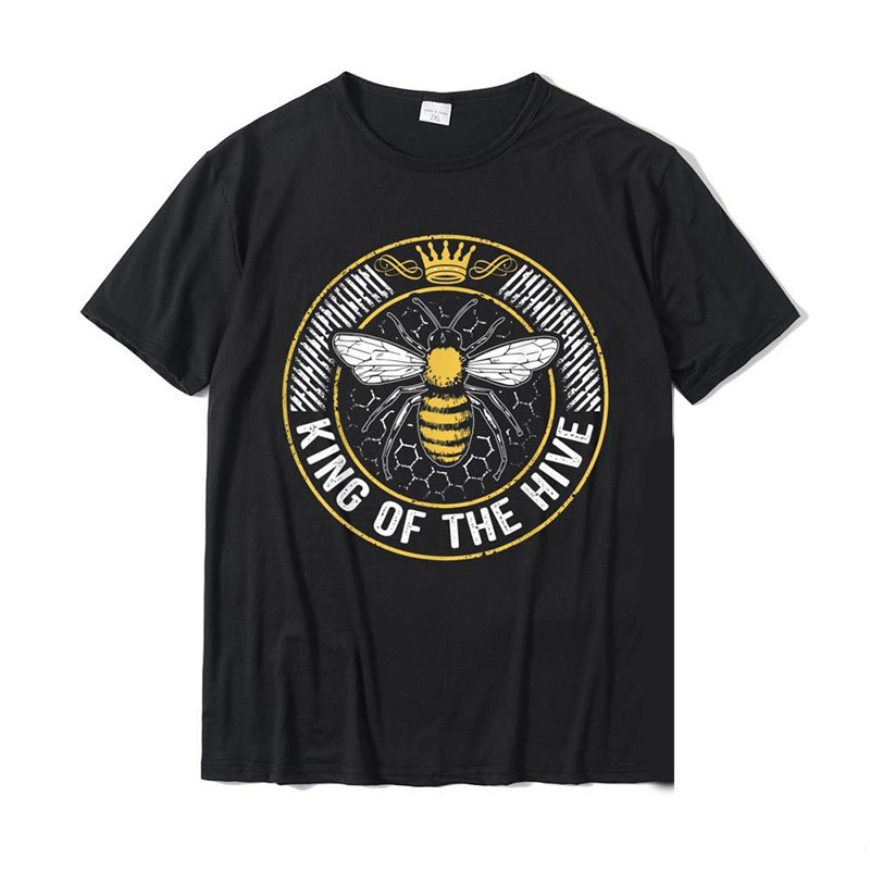 T-shirt Abeilles pour Homme King Of The Hive noir