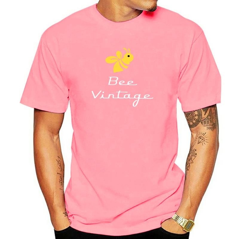 Bee Vintage T-Shirt in Black men t shirt rose