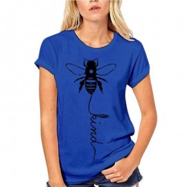 T-shirt Abeilles pour Femme Bee Kind bleu