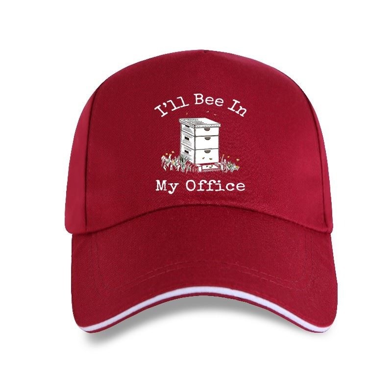 Casquette Abeille unisexe inscription I'll BEE in my Office burgundy