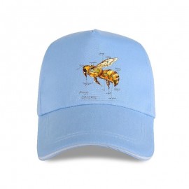 Casquette Abeille avec détails Anatomie de l'abeille bleu clair
