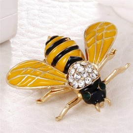 Magnifique broche abeille en émail modèle or