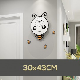 Grande Horloge murale en forme d'abeille modèle petite abeilles - modèle 30 cm