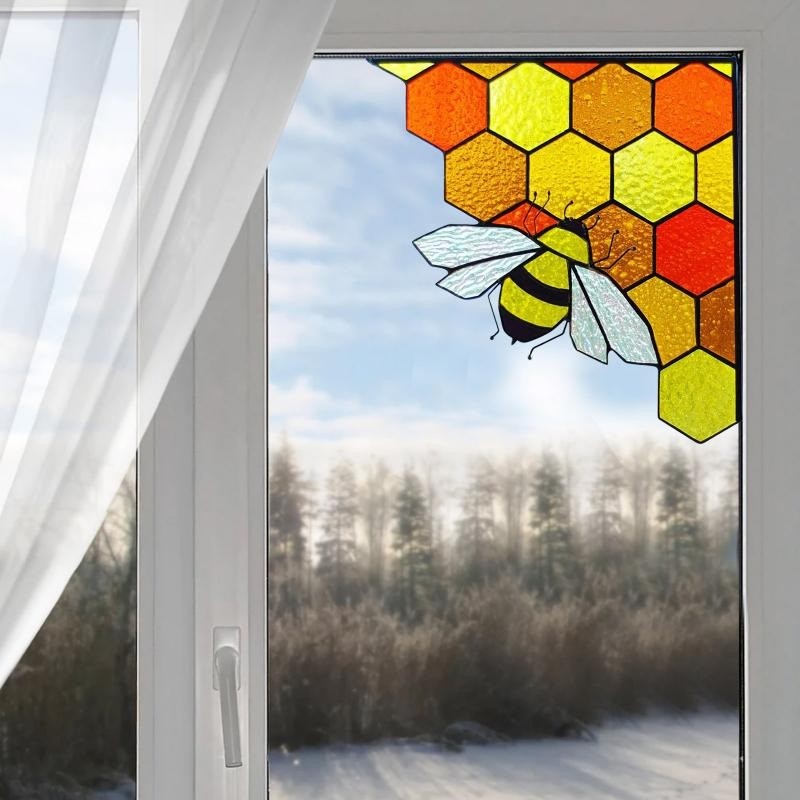 Modèle 3 autocollant mura  reine des abeilles miel et abeille
