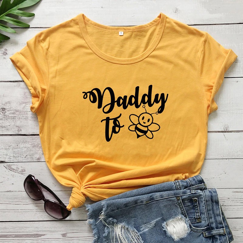 T-shirt abeille homme Daddy To BEE jaune