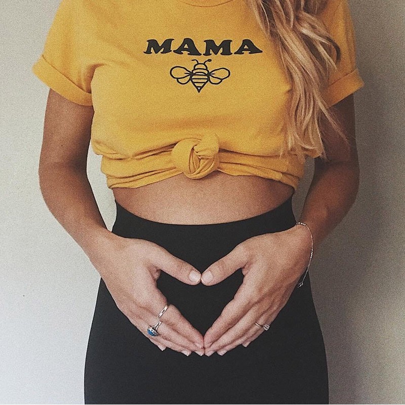 T-shirt Abeille pour femmes Mama bee - Maman abeille - 6 couleurs au choix