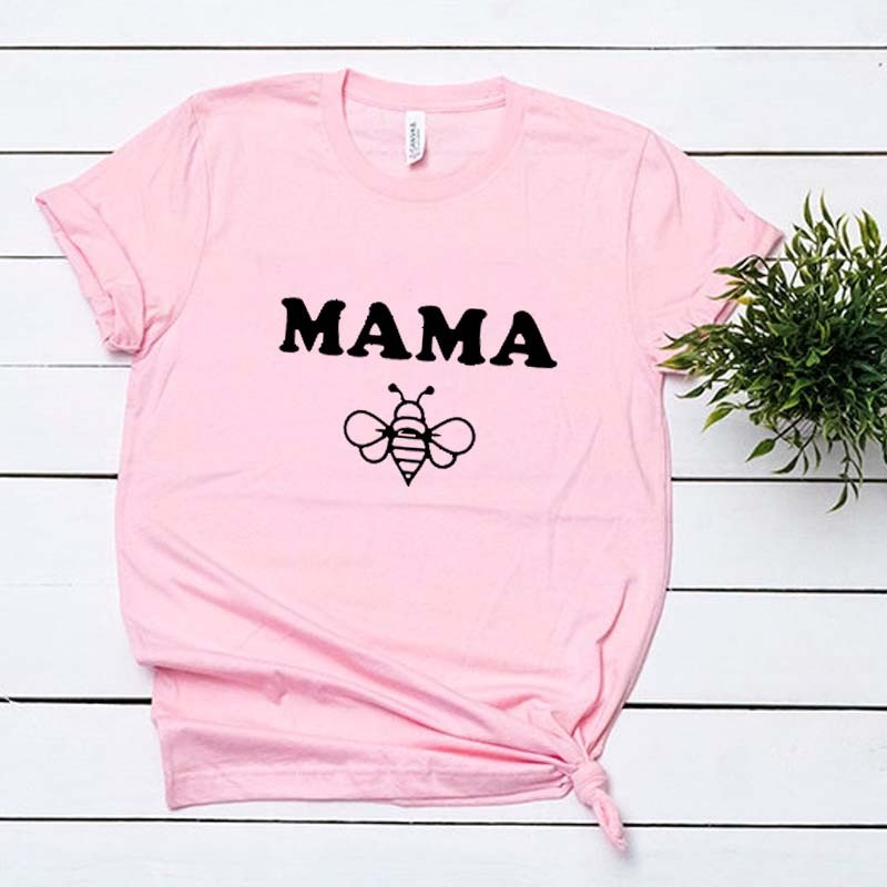 T-shirt Abeille pour femmes Mama bee - Maman abeille - rose
