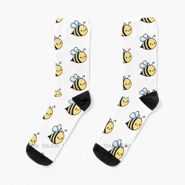 détails chaussettes abeille  en coton pour homme