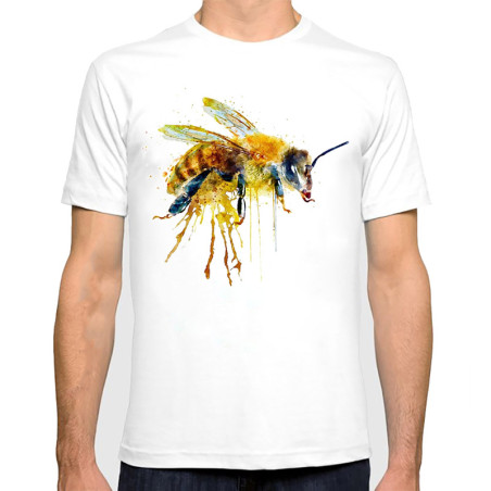 T-shirt léger en modal et polyester  don't worry, bee happy !