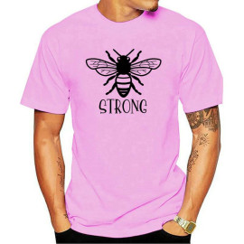 T-shirt en coton avec T-shirt en coton avec abeille Be Strong - couleur rose