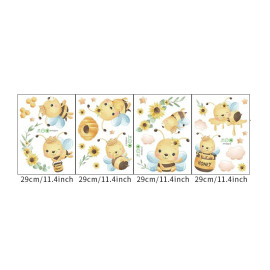 dimensions Plaque d'autocollants bébé abeille