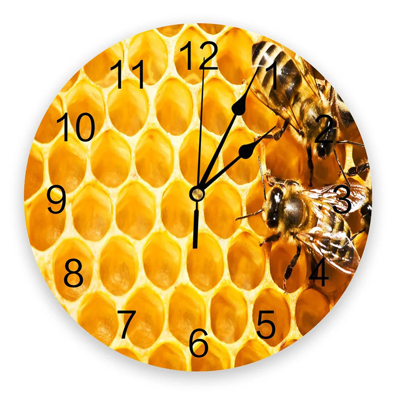 article Horloge à aiguilles abeilles réalistes   3 diamètres disponibles