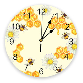 article Horloge à aiguilles abeilles illustrées