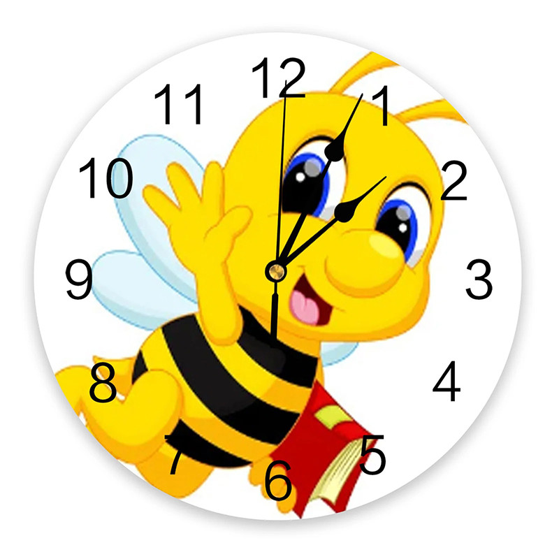 Horloge à aiguilles abeille animée va étudier