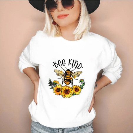 Sweatshirt Bee Kind abeille romantique