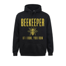 Hoodie Beekeeper  if I run, you run - couleur noir