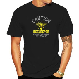 T-shirt beekeper  if you see me running, try to keep - couleur noir