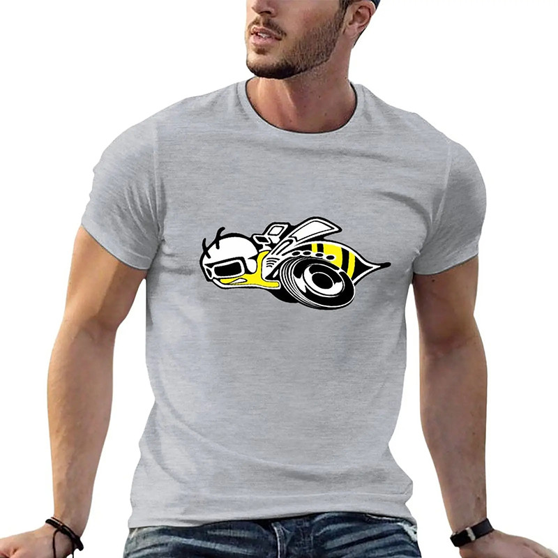 T-shirt bolide abeille - couleur gris clair