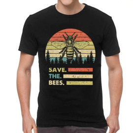 T-shirt save the bees - noir