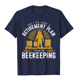 T-shirt I do have a retirement plan : beekeeping ! I BLEU MARINE