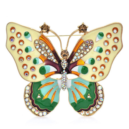 Grande Broche Papillon Exotique Détails