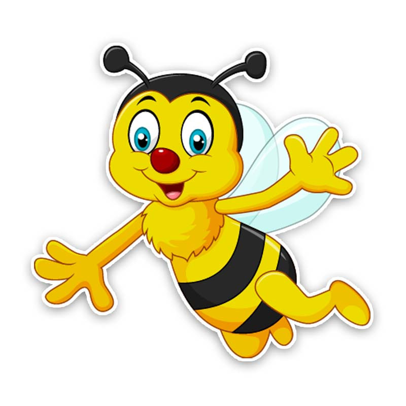 Autocollant Abeille Grande abeille heureuse