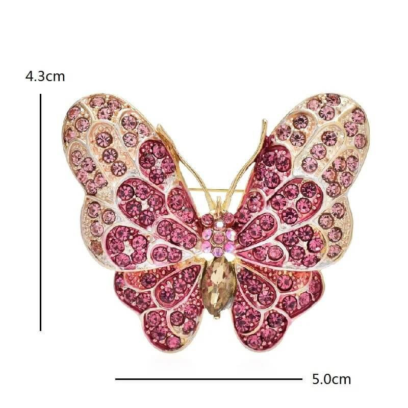 dimensions Broche Papillon Étincelante