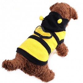 Manteau à capuche abeille pour chien vue dessus droite