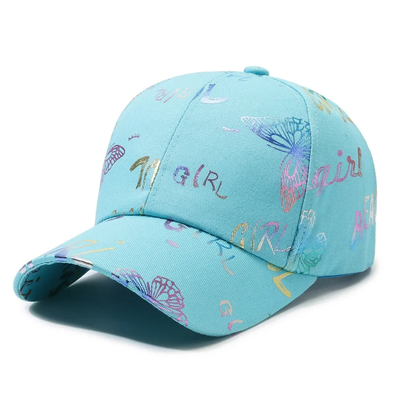 Casquette Graffiti de Papillons - Couleur Bleu Ciel