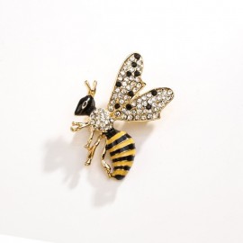 Broche insecte abeille en émail strass cristal modèle 3