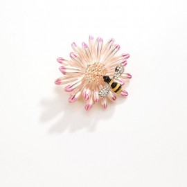 Broche insecte abeille en émail strass cristal modèle 9