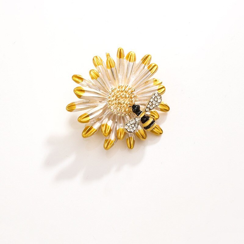 Broche insecte abeille en émail strass cristal modèle 10