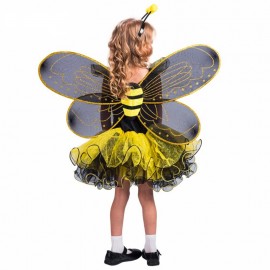 robe costume à ailes d'abeille jaune